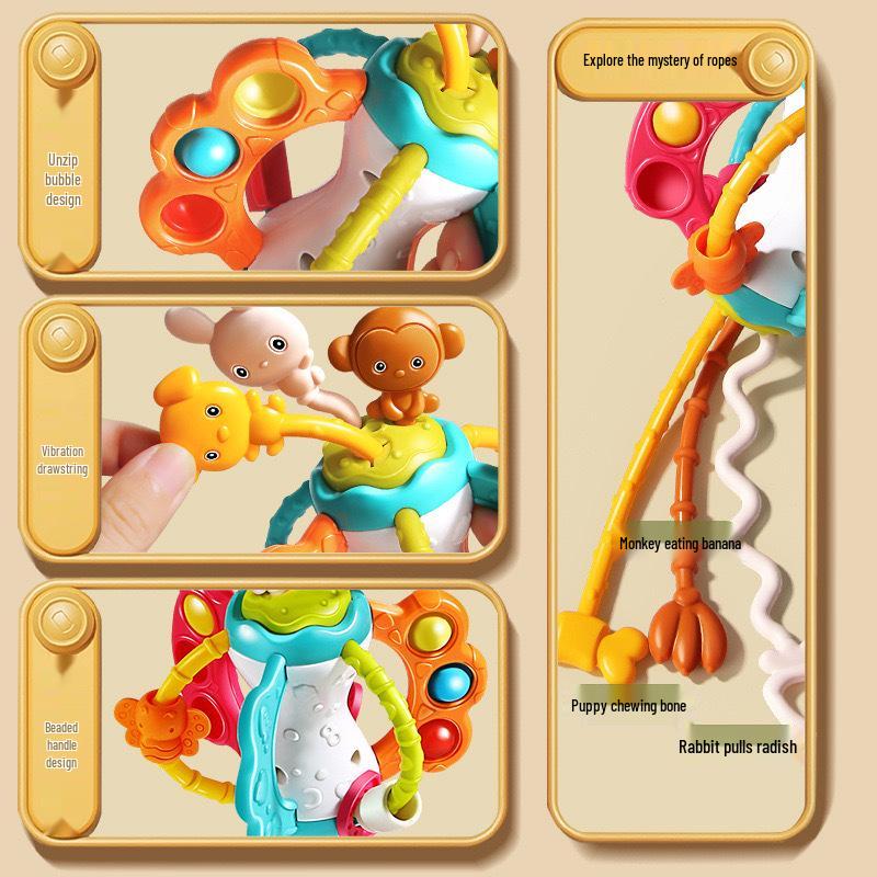 Cross-Border Guyu UFO Finger-Pull Toy: Pressable, Chewable, Enlightening Fun for Early Education