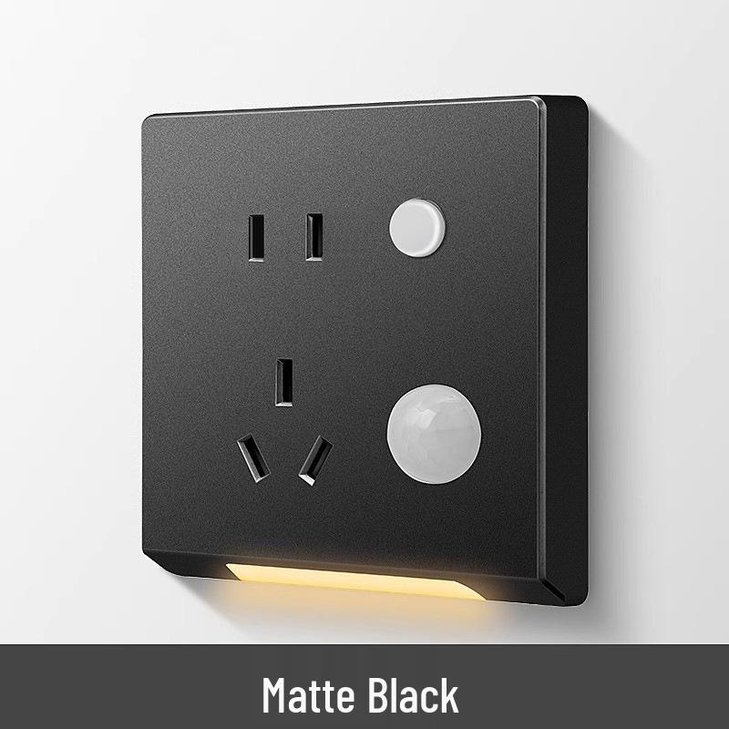 LED Night Light with Motion Sensor, Recessed Floor Lamp & Socket for Staircase, Corridor, Bedside