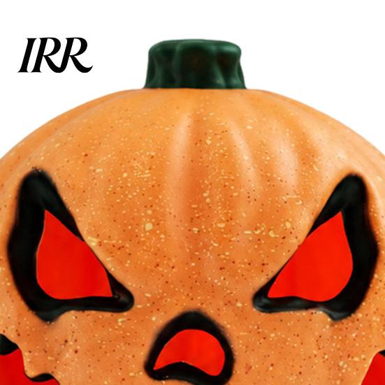 Intricate Cutout Pumpkin Light Halloween Evil Lantern, Large LED Up Jack O Lantern Decor with Integrated for Party Scene, Spooky Outdoor Indoor
