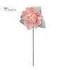 Ceramic Flower with Stem Realistic Handcrafted Artificial Home Colorful Blossom Decoration Office Living Room Vase Fake Simulation Decor
