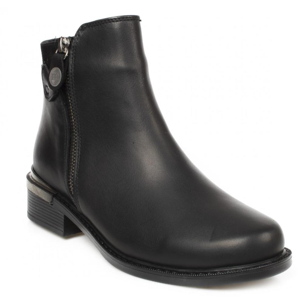 

Модные женские черные ботинки и ботильоны из натуральной кожи