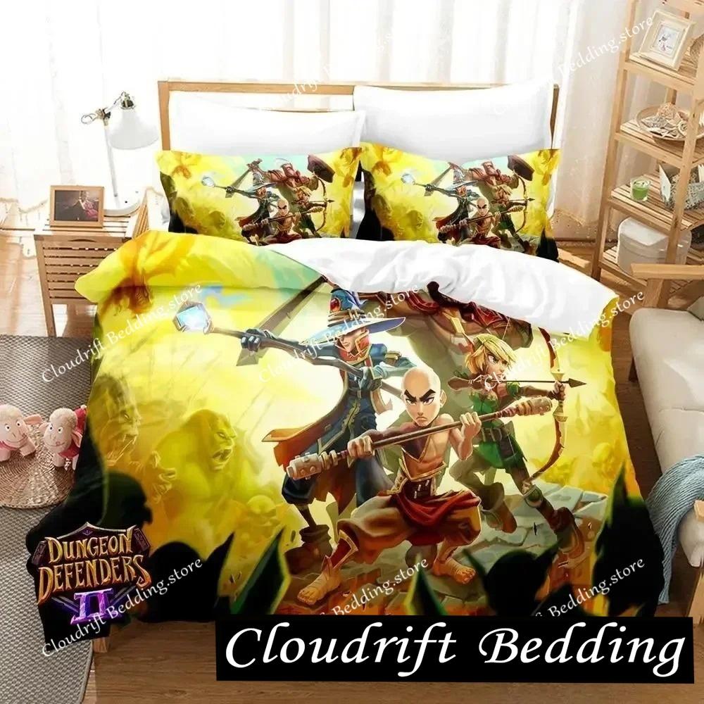 Game Dungeon Defenders Bedding Set Cartoon Anime Adult Kid Bedroom Duvet Cover Sets 3D Print Anime Home Textile