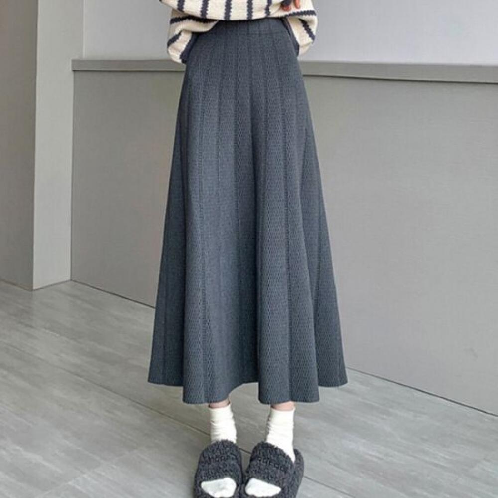 Navava Women S Pleated Knit Skirt nS405