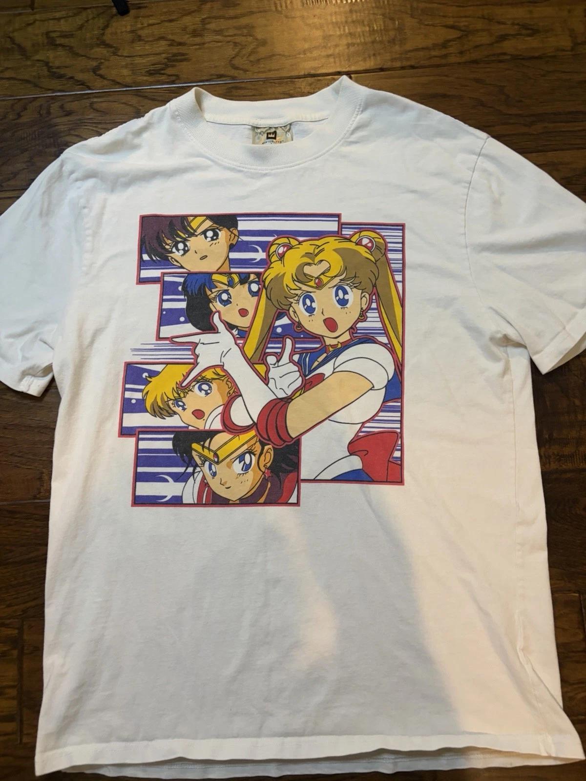 2026 New Cotton Summer Tshirt Leisure and Comfortable Retro Winterland Sailor Moon Tshirt  Anime Streetwear M