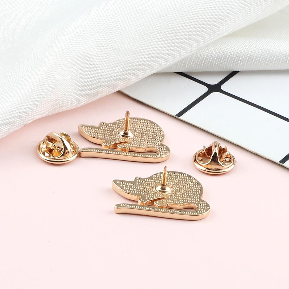 Couples Black White Mouses Brooches Enamel Cute Long Tailed Rats Badges Pins Clothes Bags Jewelry Accessories Gifts For Children