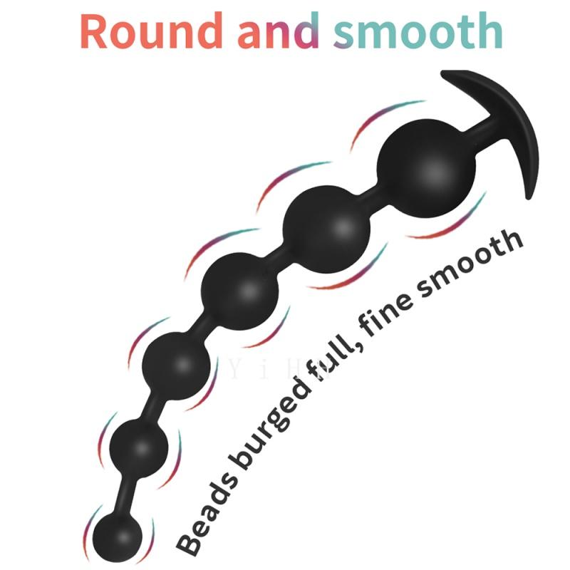 Long Anal Beads Anal Plug Big Butt Plug Anal Balls Sex Toys for Women Men Prostate Massage Pull Bead Dildo Deep Vaginal Anal Toy