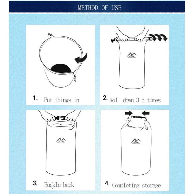 5L/10L/20L/40L/70L Waterproof Large Capacity Pouch Dry Bag Sack For Camping Drifting Hiking Swimming Bags