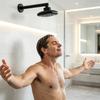 1 Pc Square Wall Mounted Showerhead, Fully Covered with Natural Rainfall Showerhead, Universal G1/2 Connection Port