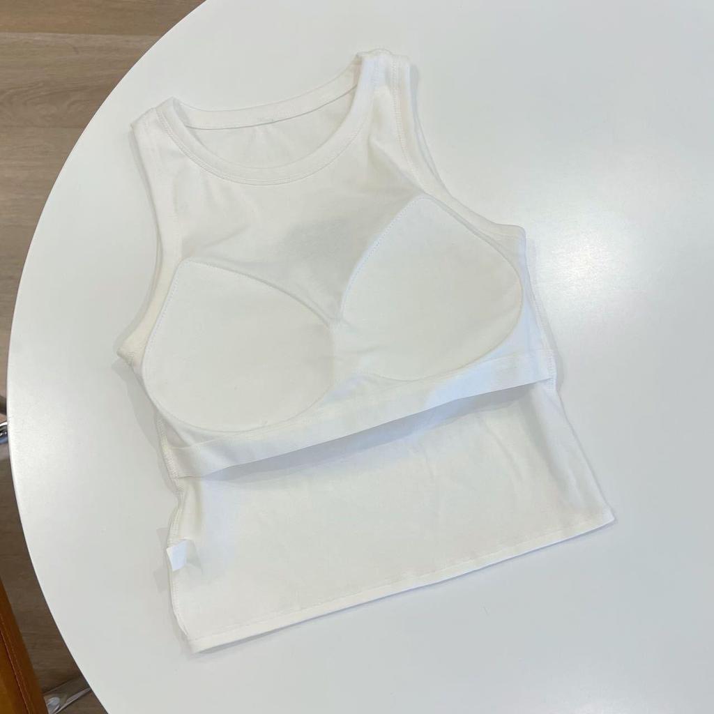 Jennie Fashion Vielseitiges Sportliches Weißes Buchstaben Camisole Tanktop für Damen