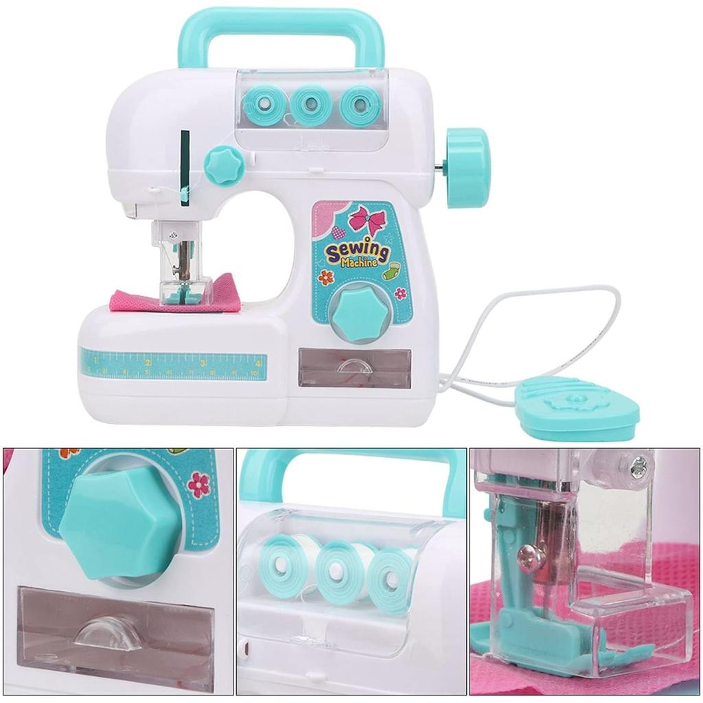 Mini-Nähmaschine, Nähspielzeug, elektrisch, pädagogisch wertvoll, elektrischer Nähstil, Handgerät, Lernspielzeug, lustiges Spielzeug für Kinder, lustiges Spielzeug für Mädchen