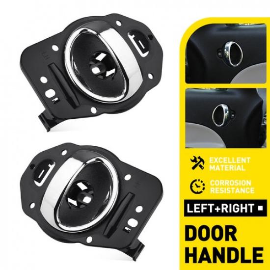 Black+Chrome Door Handle Interior For 2006-2011 Chevy Front Rear Left HHR Right