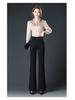 Women's Wide-Leg Knit Pants - Spring & Autumn Fashion, Casual Loose Fit, Mom Style.
