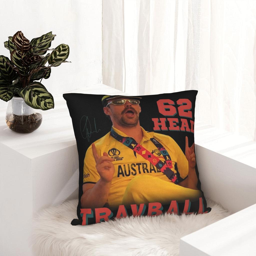 Travball Travis Head Kissenbezüge Merch Bedruckter Kissenbezug Deko Kissenhülle Schlafzimmer Mehrere Größen