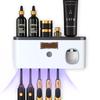 No Drilling Electric Toothpaste Dispenser Solar Charging Smart Toothbrush Organizer