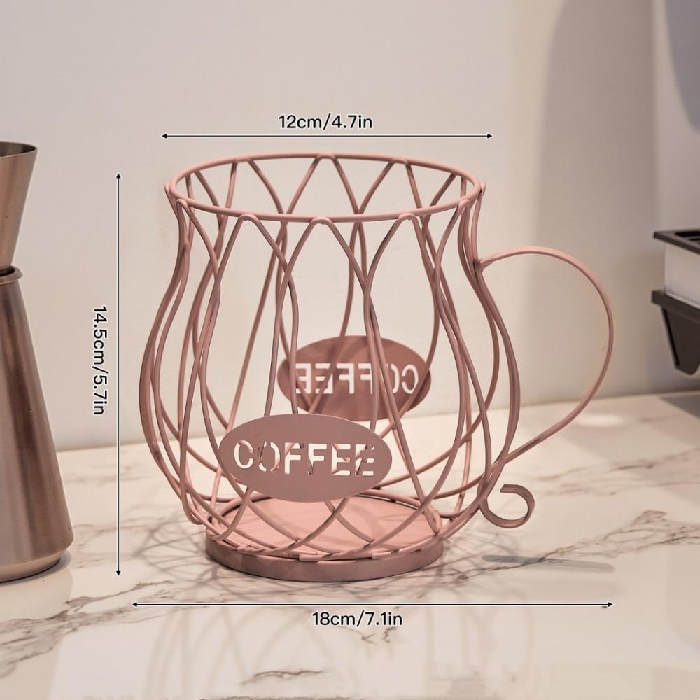 Large Capacity Coffee Capsule Holder Coffee Pod Holder Coffee Creamer Container Irregular Shape Coffee Pod Storage Cup