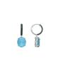 925 Sterling Silver and Paraiba Green Hydrothermal Quartz Earrings with Rhodium Finish - Blia
