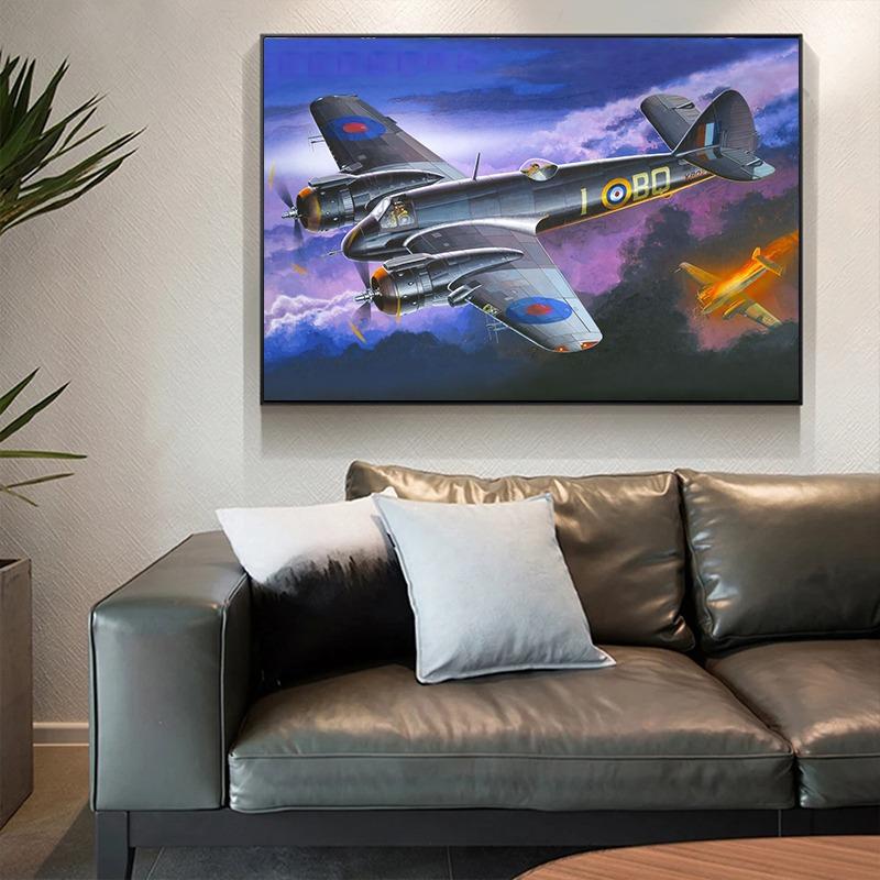 Weltkrieg Hawker Hurricane Flugzeug Poster Drucke Leinwand Malerei Spitfire Formation Wandkunst Bilder für Wohnzimmer Dekor