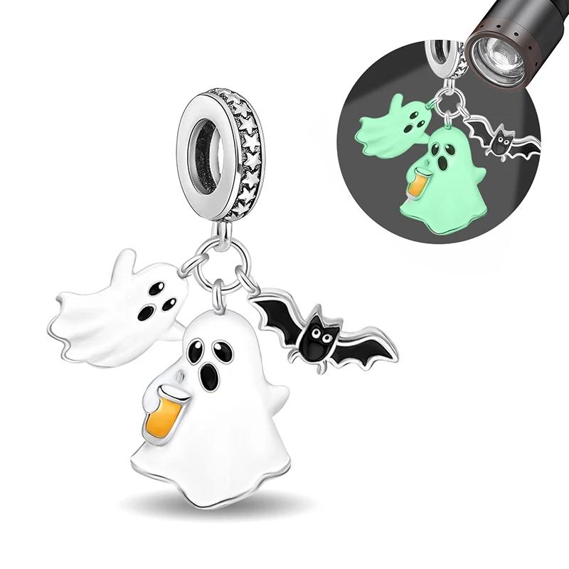 Kupfer Phantom Halloween Kürbis Anhänger Passend für DIY Armband Armreif Geschenk Hohe Qualität Feiner Schmuck Für Frauen