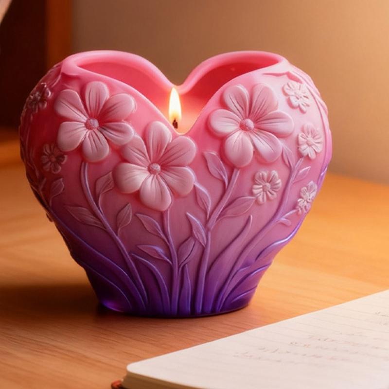 Multifunctional Heart Flower Vessel Silicone Mold for Handmade Home Deck Jewelry Crafting and Artistic Gift Creations