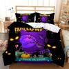 Halloween Duvet Cover Queen Cartoon Pumpkin Gamepad Quilt Cover Microfiber Horror Theme Gothic Spooky Bedding Set For Boys Teen