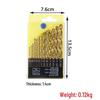 13PCS Titanium Coated Twist Drills