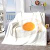 2026 New Arrivals UltraSoft Fried Egg Pattern Flannel Throw Blanket Cozy, Warm, and Luxurious Digital Print for Bed, Chair, Car, Sofa, Office, Travel,