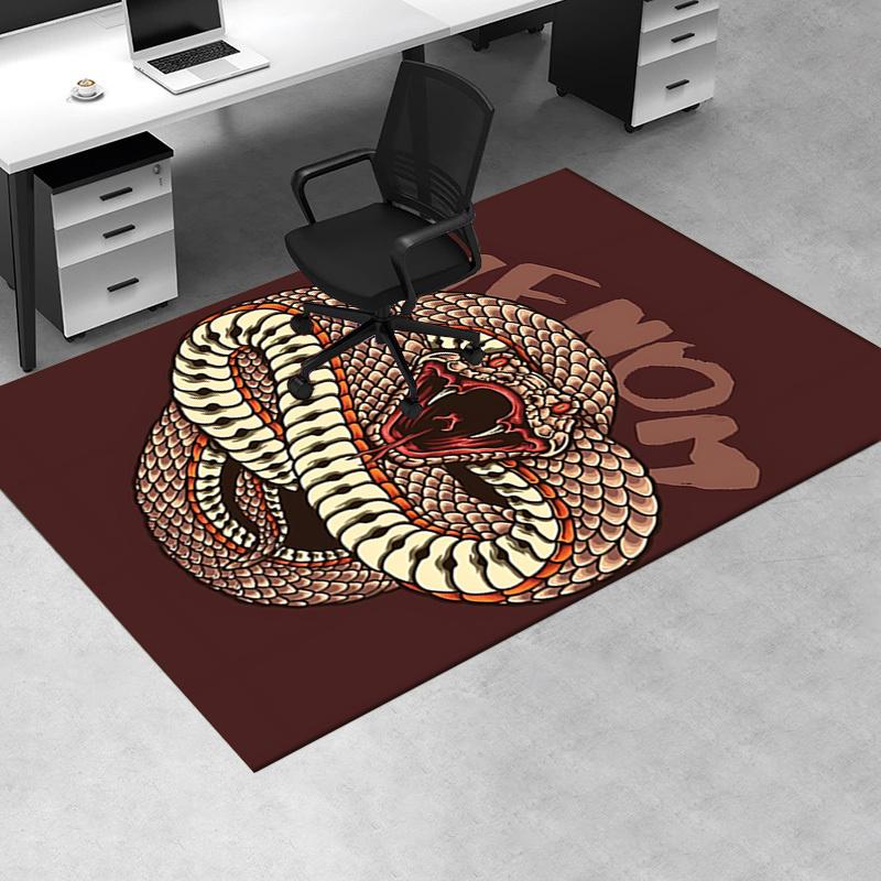 Venom Snake Chair Mat Office Carpet, Oversized Rug for Home Decor, Sofa Mat, Desk Pad Gift, Suitable for Bedroom, Living Room, Various Rooms