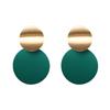 Round Sequin Dangle Earrings for Women Colorful Punk Metal Long Drop Earring Female Statement Bohemian Jewelry Gift