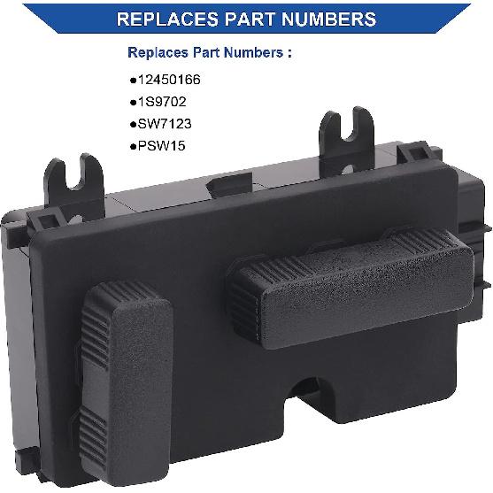 Obaee Power Seat Switch Adjust Recliner Control Driver Side Left 8 Way Compatible With Chevy Chevrolet Silverado Avalanche Suburban Tahoe 1999-2007