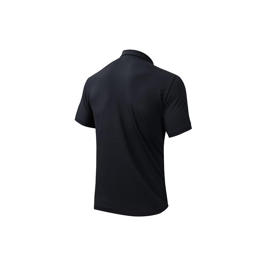 Anta Training Series Letter Pullover Knitted Sports Polo Shirt Men Tops Midnight-Blue 152427138-3