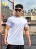 Herren Sport-T-Shirt mit geprägtem Stahlstempel und eng anliegenden Bündchen - Schweres Kurzarm-T-Shirt für Laufen, Fitness, Gewichtheben
