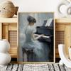 Poster Posters Paintings Woman Piano