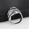 Retro Punk Metal Dragon Claw Ring Suitable For Men And Women Fashionable And Personalized Halloween Party Jewelry Gifts