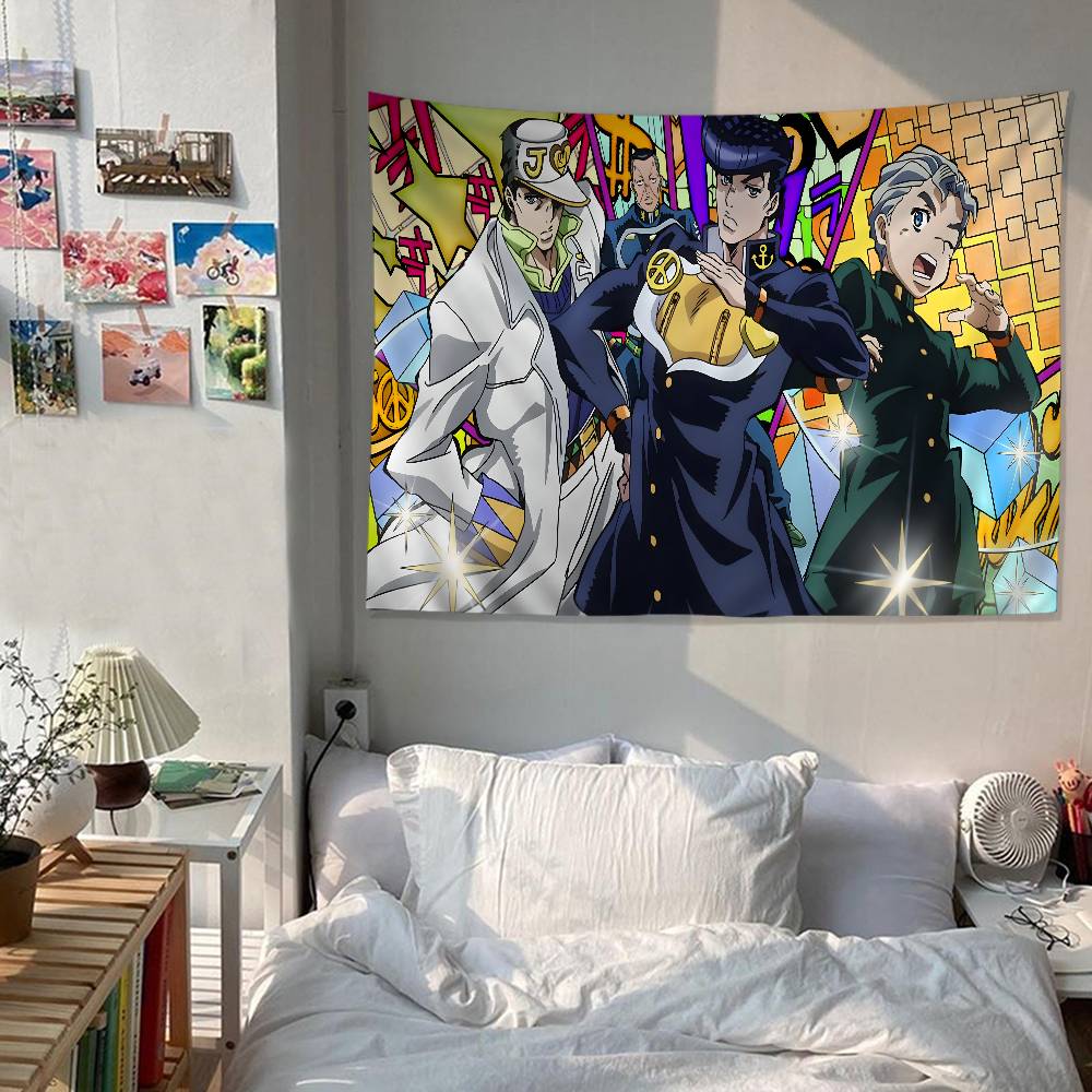Anime JJojoS BBizarre AAdventure Cartoon Tapestry Wall Hanging Decoration Household Home Decor