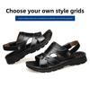 Lässige Strandsandalen aus Leder für Herren: Neue bequeme Outdoor-Schuhe aus echtem Leder mit doppeltem Verwendungszweck