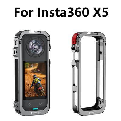 Jaula protectora antigolpes para conejos con marco metálico Insta360 X5 y soporte para accesorios de marco metálico Insta 360 X5