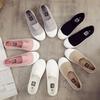 Frühling Neue Canvas Schuhe Damen Flats Freizeitschuhe Weiße Schuhe Koreanische Version Slipper Studenten Flachmündige Einzelne Schuhe