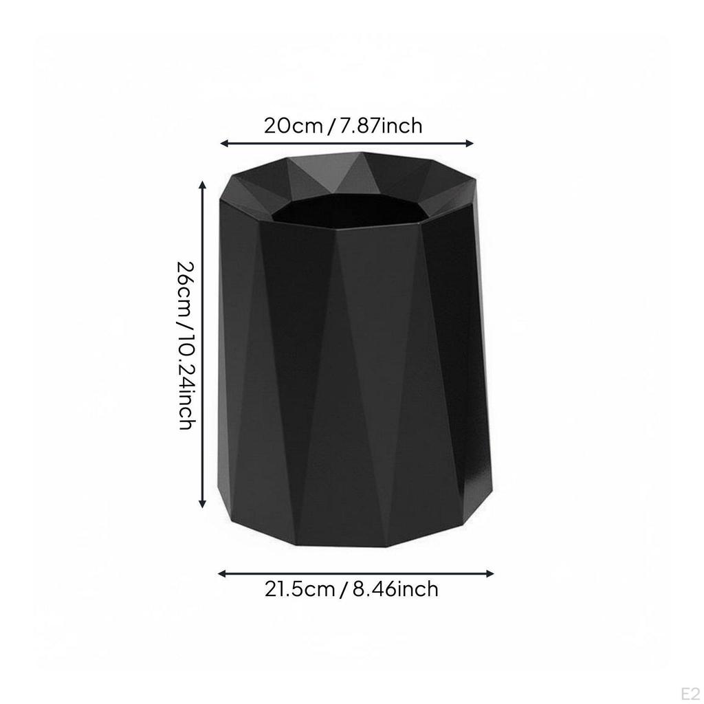 Modern Decorative Garbage Bin Nordic Design Double Layer Trash Can Large Capacity Geometric