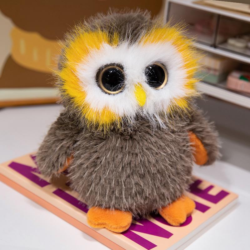 Adorable Big-Eyed Owl Plush Toy – Cartoon Stuffed Animal Doll for Kids Birthdays