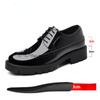 Fashion5 8 10cm Heel Designer Platform Cow Leather Brogue Men's Shoes Fashion Soft Sole Spring Autumn Business Formal Shoes for Men
