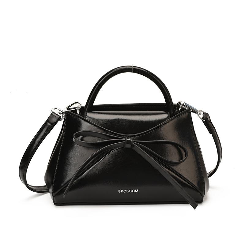 Simple Temperament Bow Small Square Bag New Feeling Women's Bag Trendy Fashion Shoulder Bag