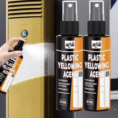 Plastic Yellowing Remover Liquid, Quick Acting, UV Protection, Safe for Car Headlights, Air Conditioning Units, Home Maintenance