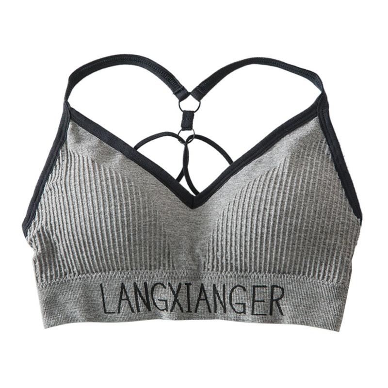 

Женский бюстгальтер с красивой спинкой, топ-труба, женский жилет с защитой от воздействия, спортивный бюстгальтер с надписью Cross Beauty Back One Size