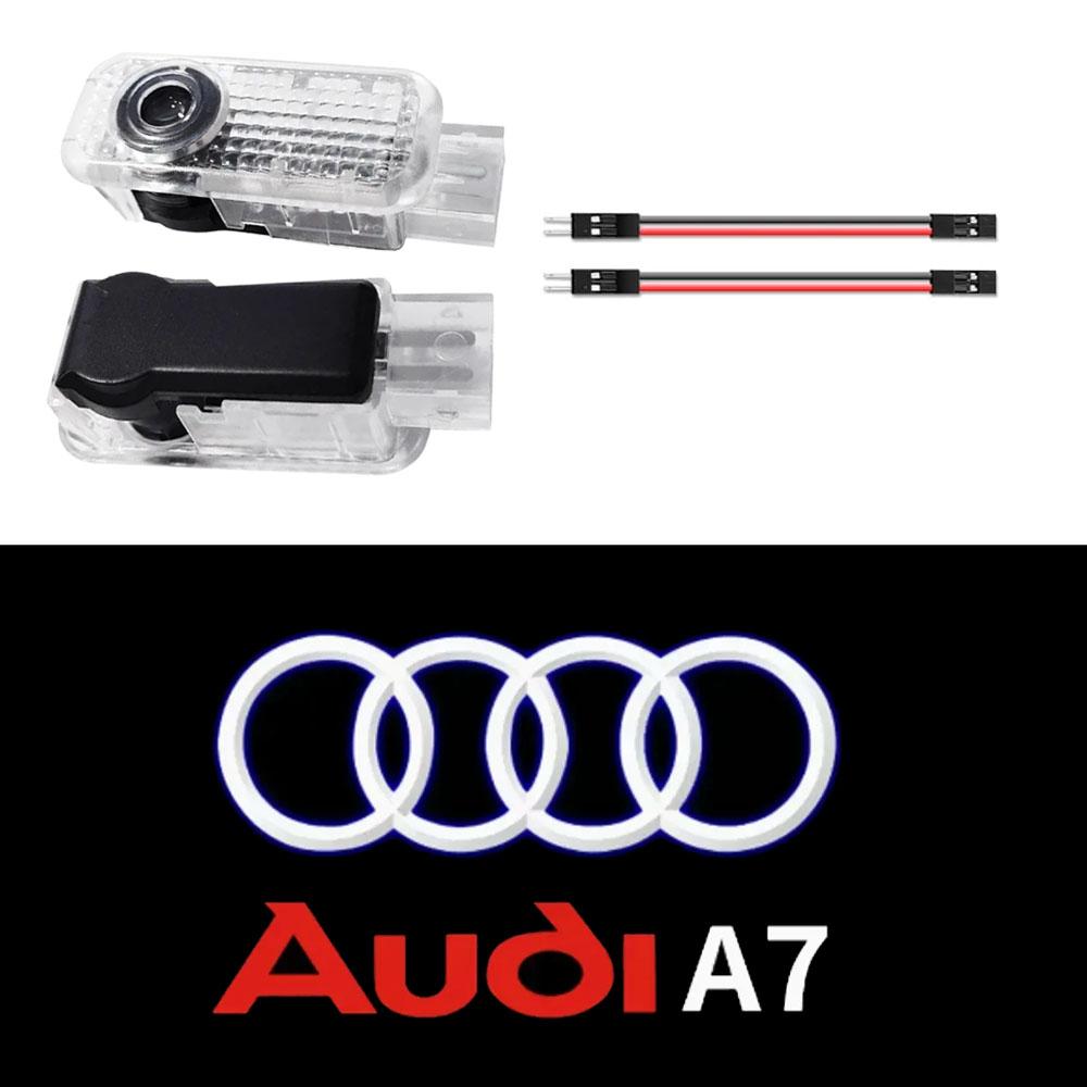 For Audi E B82Pcs Led Car Door Logo Light HD Laser Welcome Projector Lamps For Audi Q3 Q5 Q7 S3 S4 S5 S6 A4 A5 A6 B6 B7 B8 C5 C6 C7 A7 A8 TT