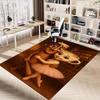 1PC coffee cup ballerina Extra Large Non Slip Floor carpet, Office, family, bedroom, Studio Large Area Rug Indoor Rugs