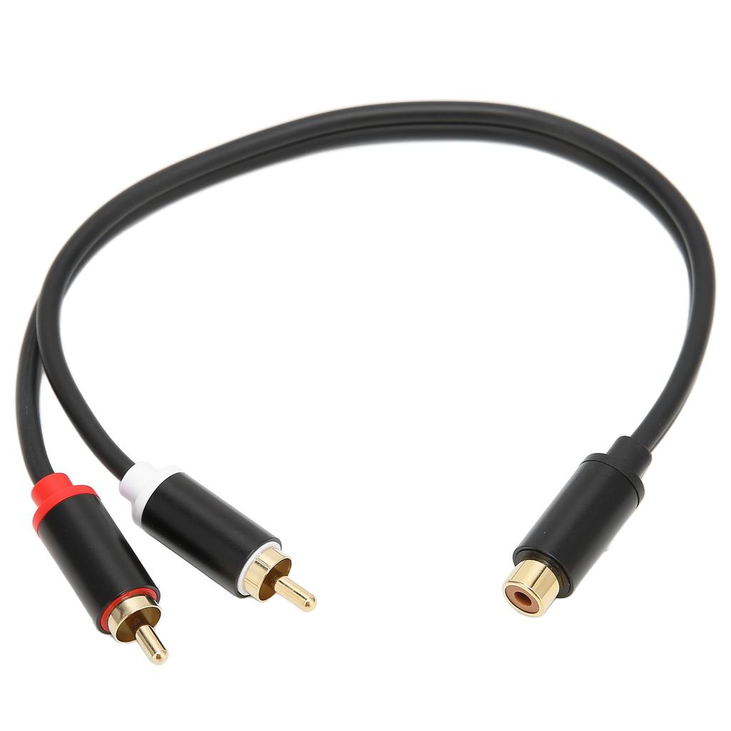 2 Stück Cinch-Buchse auf 2 Cinch-Stecker Y-Kabel Subwoofer Vergoldeter Dual-Cinch-Steckeradapter für CD-Player Verstärker Fernseher