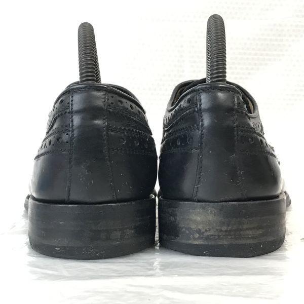 Vintage/REGAL Imperial Grade/Goodyear Welt Leather Wingtip Shoes/25.0EE/Black/Business Dress Shoes(USED)