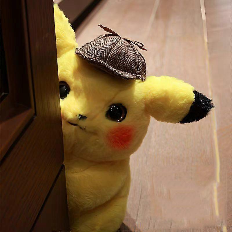 Peluche Pikachu 28CM Giocattolo Detective Film Giapponese Anime Giocattoli Bambola Morbida Carina Regalo