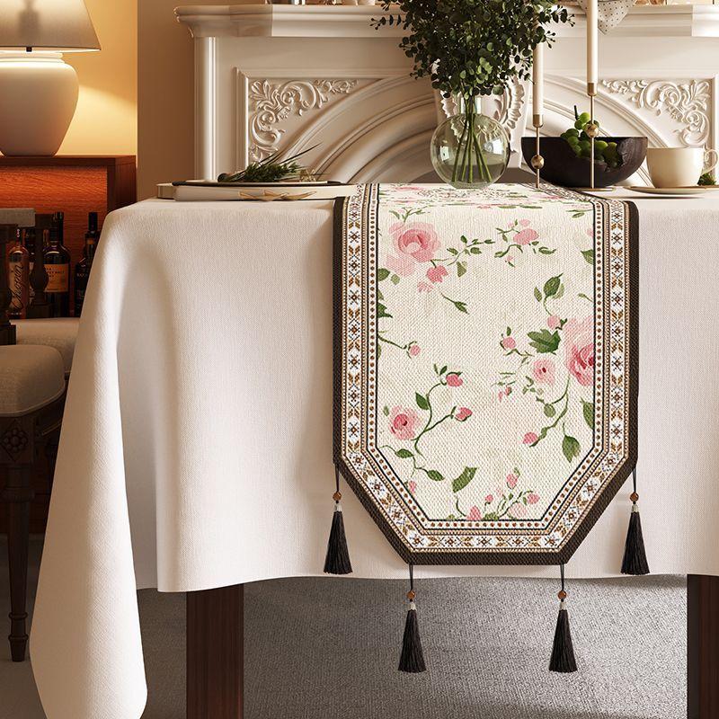 

Настольный флаг Скатерть на обеденный стол Льняная ткань Длинная полоса Чайная подставка Водонепроницаемая и моющаяся Скатерть для чайного стола 35*140cm