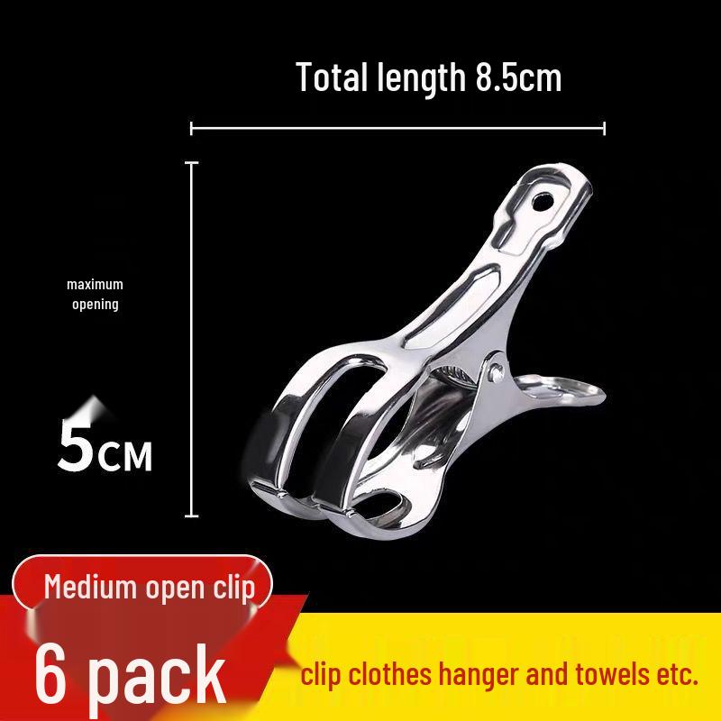 Stainless Steel Sock and Clothes Peg Clips – Windproof Hanger Accessory